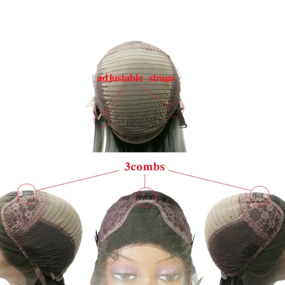 New arrival mixed green color wavy lace front wigs - Picture 6 of 6